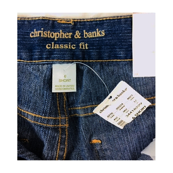 Classic Fit Straight Leg Denim Blue Jeans 6 Short - Picture 8 of 8